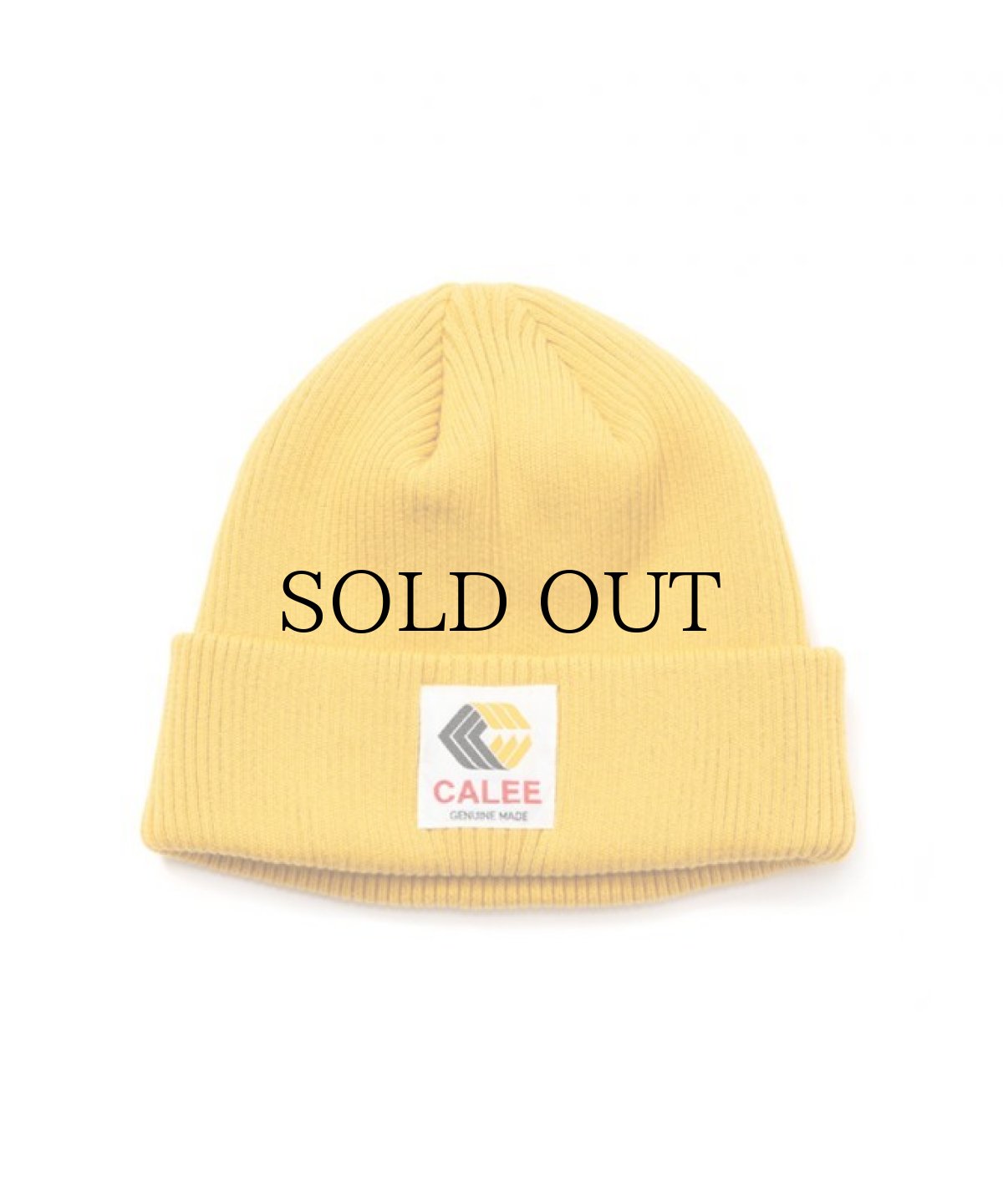 画像1: CALEE / Cotton knit cap -YELLOW- (1)