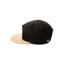 画像2: CALEE / Corduroy two tone wappen cap -BLACK/BEIGE- (2)