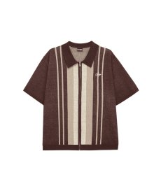 画像2: SPLR / Stripe Zip Knit Polo (2)