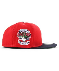 画像2: NEW ERA /   Cleveland Indians - 59FIFTY JACOBS FIELD SCARLET NAVY (2)