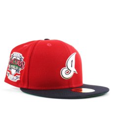 画像1: NEW ERA /   Cleveland Indians - 59FIFTY JACOBS FIELD SCARLET NAVY (1)