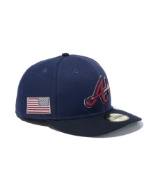 画像1: NEW ERA /Atlanta Braves - 59FIFTY PC S&S DROY NVY (1)