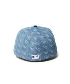 画像2: NEW ERA / 59FIFTY Denim Monogram ロサンゼルス・ドジャース ウォッシュドデニム ダークロイヤルバイザー (2)