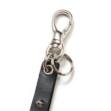 画像3: CALEE(キャリー) / STUDS & KNITTING LEATHER LONG KEY RING (3)