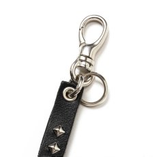 画像3: CALEE(キャリー) / STUDS & KNITTING LEATHER SHORT KEY RING (3)