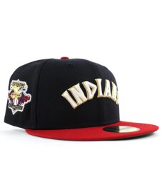 画像1: NEW ERA / Cleveland Indians - 59FIFTY 100 SEASONS NAVY/SCARLET (1)