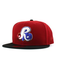 画像1: NEW ERA / RockFord Expos - 59FIFTY SCARLET/BLACK (1)