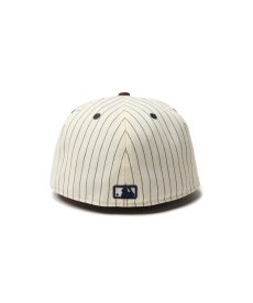 画像3: NEW ERA / 59FIFTY Pinstripe ニューヨーク・ヤンキース クローム ウォルナットバイザー (3)