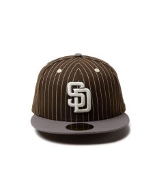 画像2: NEW ERA / 59FIFTY Pinstripe サンディエゴ・パドレス ウォルナット ピューターバイザー (2)