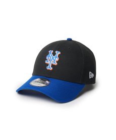 画像1: NEW ERA /9FORTY MLB Color Custom ニューヨーク・メッツ ブラック ライトロイヤルバイザー (1)