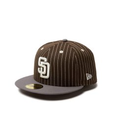 画像1: NEW ERA / 59FIFTY Pinstripe サンディエゴ・パドレス ウォルナット ピューターバイザー (1)