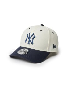 画像1: NEW ERA /9FORTY MLB Color Custom ニューヨーク・ヤンキース クローム バイザーネイビー (1)