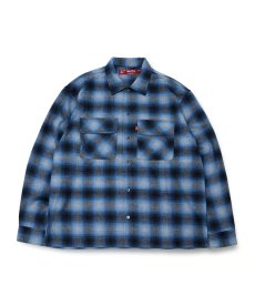 画像2: HIDEANDSEEK(ハイドアンドシーク) / Wool Ombre Check L/S Shirt(24aw) (2)