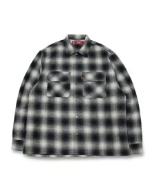 画像1: HIDEANDSEEK(ハイドアンドシーク) / Wool Ombre Check L/S Shirt(24aw) (1)