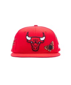 画像1:  NEW ERA × FELT Chicago Bulls - 59FIFTY BUTTERLY GARDEN RED (1)