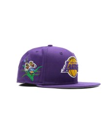 画像2:  NEW ERA × FELT Los Angeles Lakers - 59FIFTY BUTTERLY GARDEN PURPLE (2)