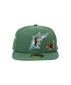 画像1:  NEW ERA × FELT Florida Marlines - 59FIFTY BUTTERFLY GARDEN GRN (1)