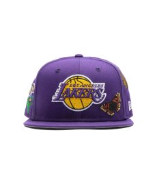 画像1:  NEW ERA × FELT Los Angeles Lakers - 59FIFTY BUTTERLY GARDEN PURPLE (1)