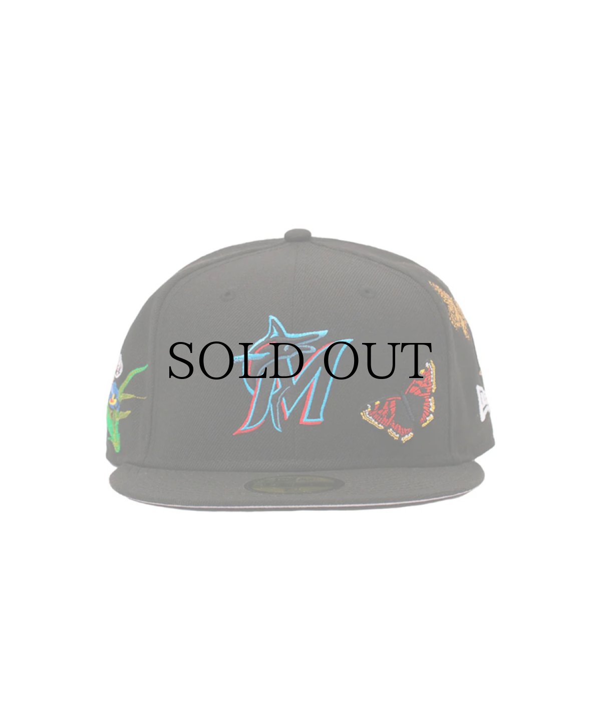 画像1:  NEW ERA × FELT Miami Marlines - 59FIFTY BUTTERFLY GARDEN BLACK (1)