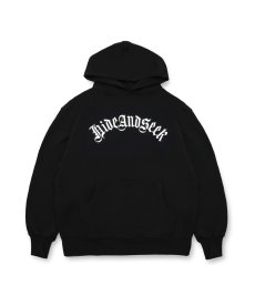 画像1: HIDEANDSEEK(ハイドアンドシーク) / Old English Hooded Sweat Shirt(24aw) (1)