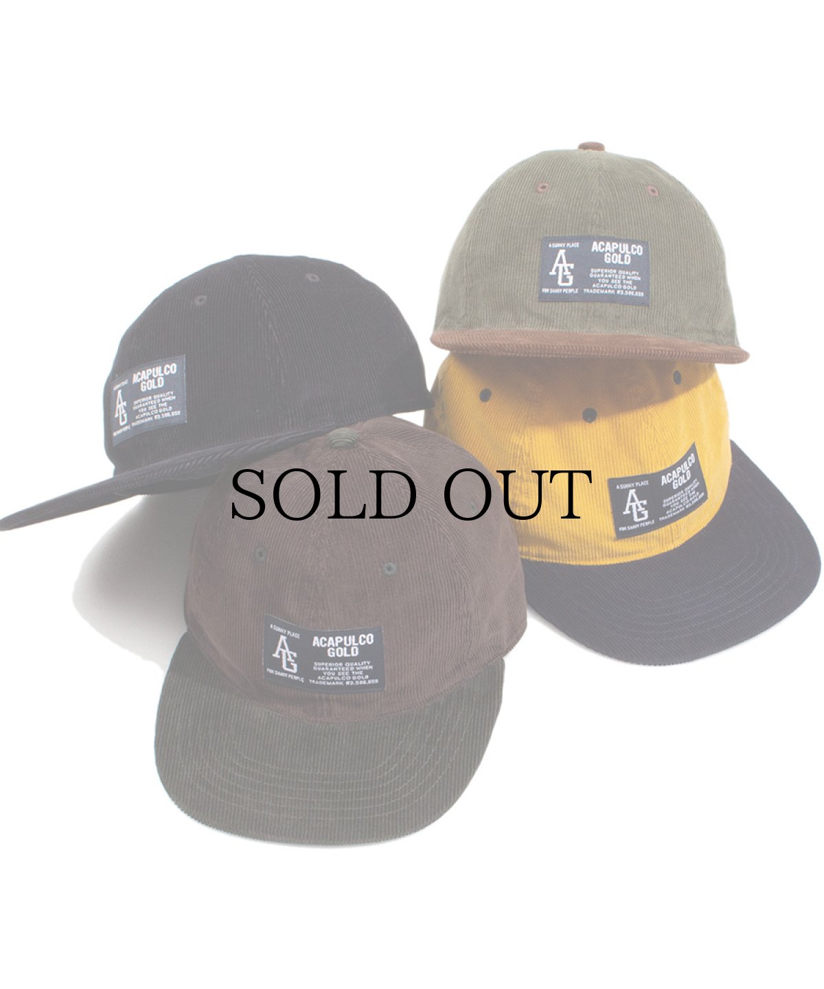 画像1: ACAPULCO GOLD(アカプルコゴールド) / TWO-TONE CORD 6 PANEL CAP (1)