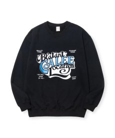 画像3: CALEE(キャリー) / CAL BL LOGO CREW NECK SW ＜NATURALLY PAINT DESIGN＞ (3)