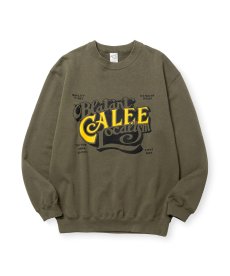 画像2: CALEE(キャリー) / CAL BL LOGO CREW NECK SW ＜NATURALLY PAINT DESIGN＞ (2)