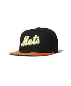 画像1: NEW ERA /  New York Mets - 59FIFTY CO 50TH ANV BLACK/RUST ORANGE (1)