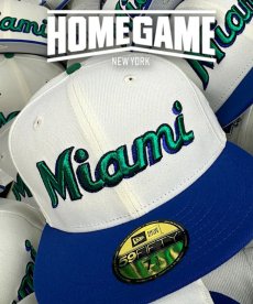 画像1: NEW ERA /  59FIFTY MIAMI MARLINS CO 2012 INAUGURAL SEASON CHROME/M BLUE (1)