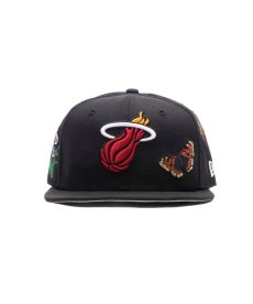 画像1:  NEW ERA × FELT Miami Heat - 59FIFTY BUTTERLY GARDEN BLACK (1)