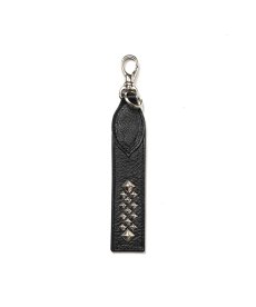 画像1: CALEE(キャリー) / STUDS LEATHER FLAT SHORT KEY RING (1)