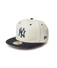 画像2: NEW ERA / 59FIFTY MLB Wool Visor ニューヨーク・ヤンキース クローム ネイビーバイザー (2)