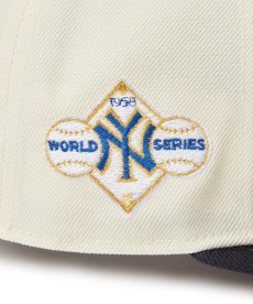 画像6: NEW ERA / 59FIFTY MLB Wool Visor ニューヨーク・ヤンキース クローム ネイビーバイザー (6)