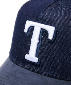 画像6: NEW ERA / 9FORTY A-Frame MLB Denim 2-Tone テキサス・レンジャーズ インディゴデニム ネイビースウェードバイザー (6)