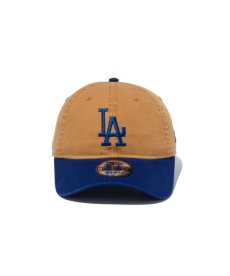 画像2: NEW ERA / 9TWENTY MLB Washed Duck ロサンゼルス・ドジャース ライトブロンズ ネイビーバイザー (2)