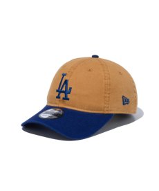 画像1: NEW ERA / 9TWENTY MLB Washed Duck ロサンゼルス・ドジャース ライトブロンズ ネイビーバイザー (1)