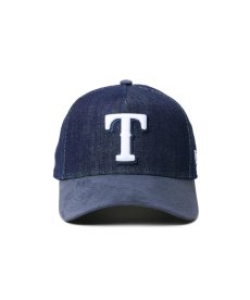 画像2: NEW ERA / 9FORTY A-Frame MLB Denim 2-Tone テキサス・レンジャーズ インディゴデニム ネイビースウェードバイザー (2)