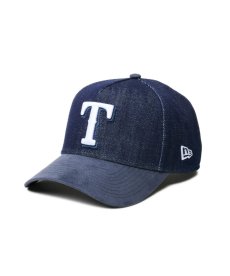 画像1: NEW ERA / 9FORTY A-Frame MLB Denim 2-Tone テキサス・レンジャーズ インディゴデニム ネイビースウェードバイザー (1)