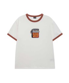 画像1: SPLR / Canned Logo Brown Ringer Tee (1)