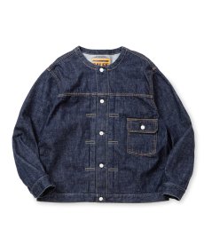 画像1: CALEE(キャリー) / 1ST TYPE NO COLLAR DENIM JACKET ＜OW＞ (1)