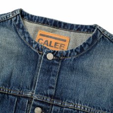 画像3: CALEE(キャリー) / 1ST TYPE NO COLLAR DENIM JACKET ＜USED＞ (3)