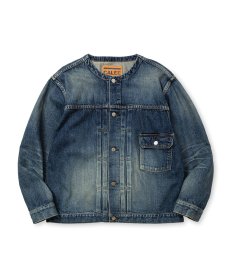 画像1: CALEE(キャリー) / 1ST TYPE NO COLLAR DENIM JACKET ＜USED＞ (1)