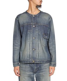 画像11: CALEE(キャリー) / 1ST TYPE NO COLLAR DENIM JACKET ＜USED＞ (11)