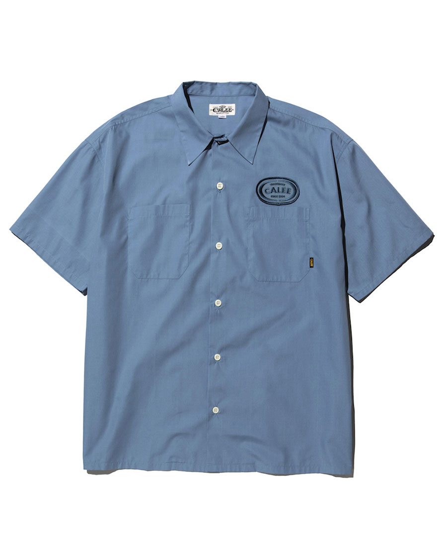 CALEE(キャリー) シャツ 20SS085 T/C Broad S/S work shirt -Lt Blue